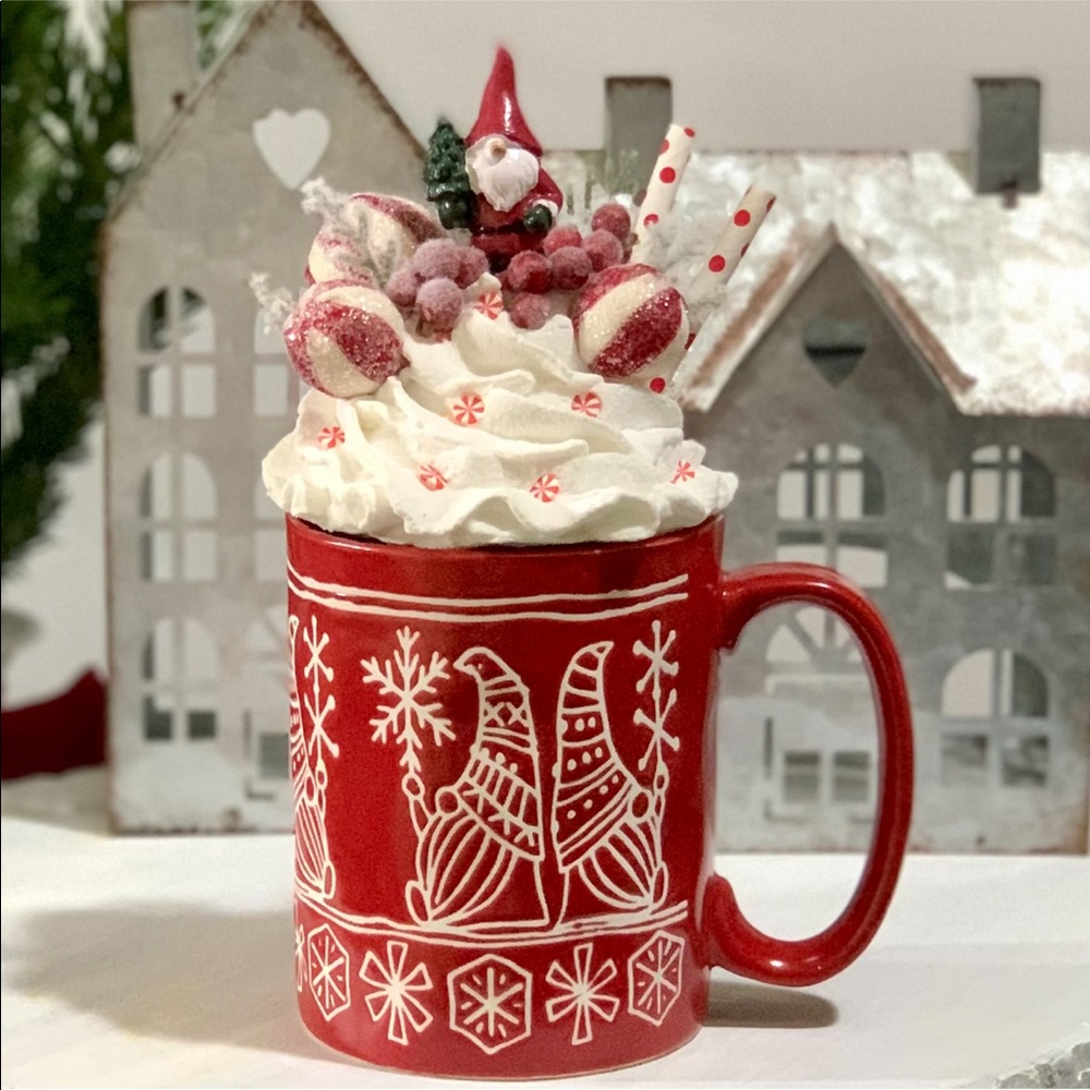 Handmade Mug Topper with Mug.